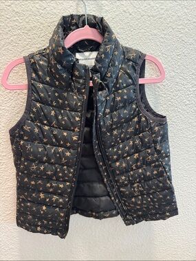 Amazon Essentials Black Quilted Star-Print Puffer Vest